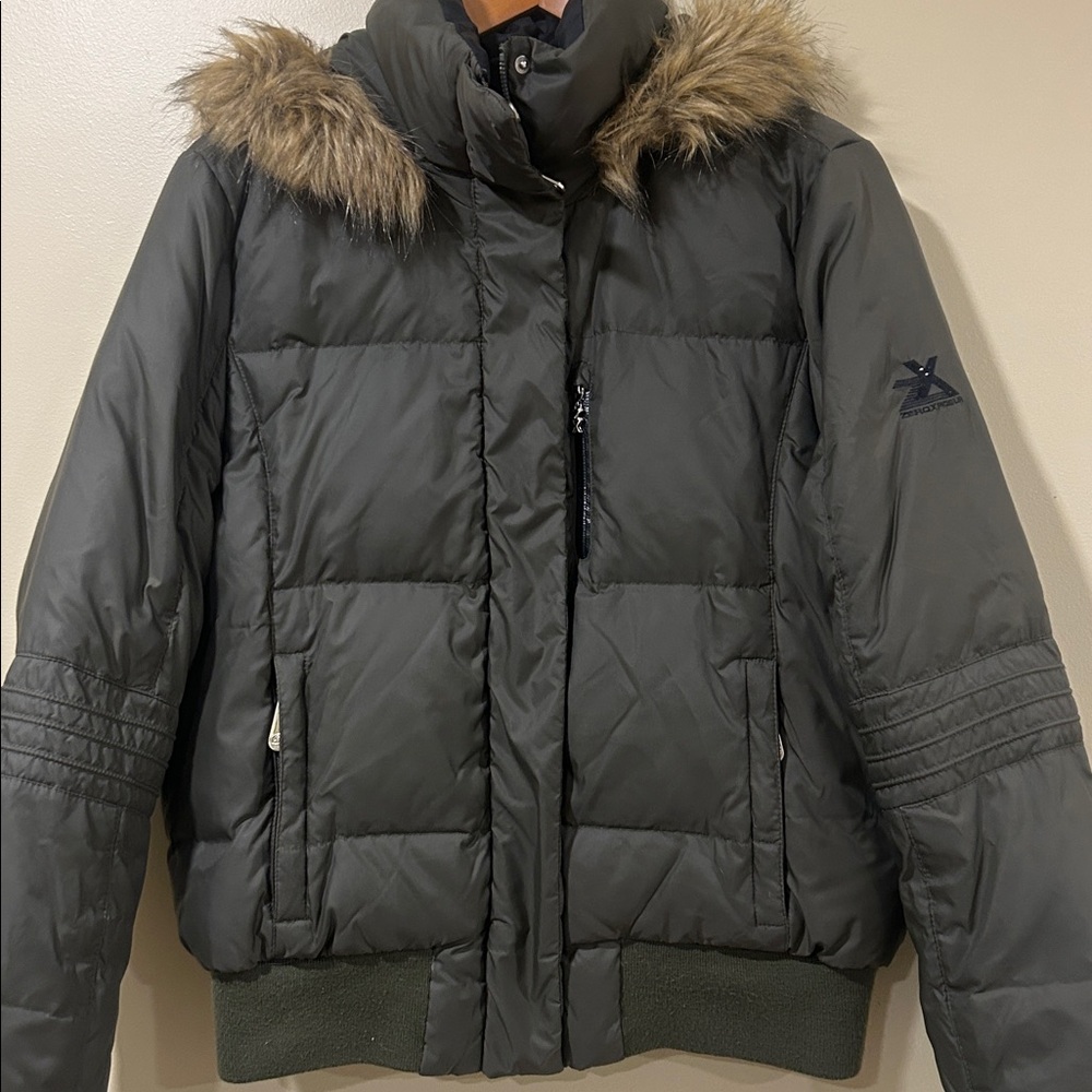 ZeroXposur Olive Hooded Puffer Jacket